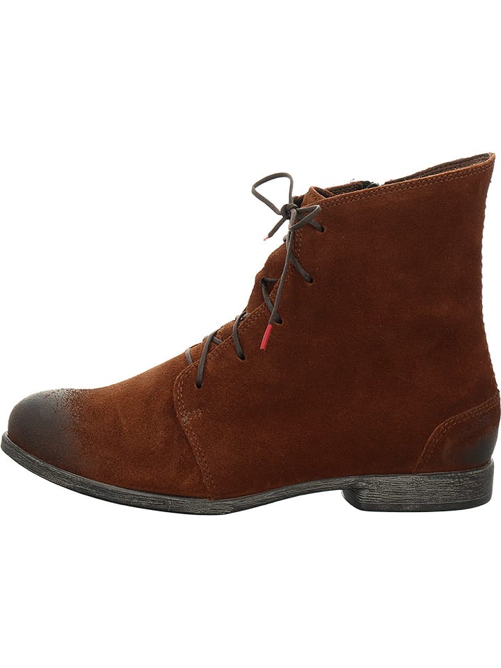 Think! Skórzane botki w kolorze jasnobrązowym rozmiar: 39