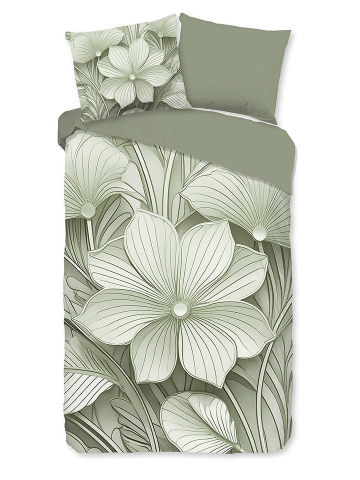 Good Morning Komplet pościeli "Artdeco" w kolorze zielonym rozmiar: 135x200 cm