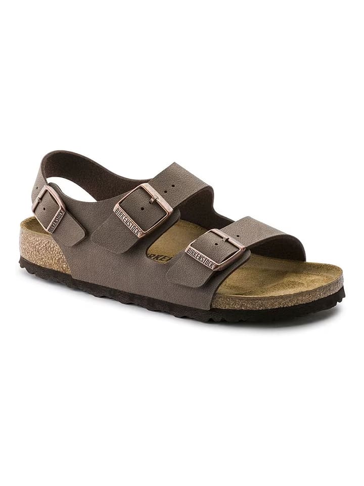Birkenstock Skórzane sandały "Milano" w kolorze brązowym rozmiar: 46