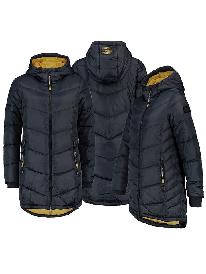 Sublevel Płaszcz pikowany w kolorze granatowym rozmiar: L