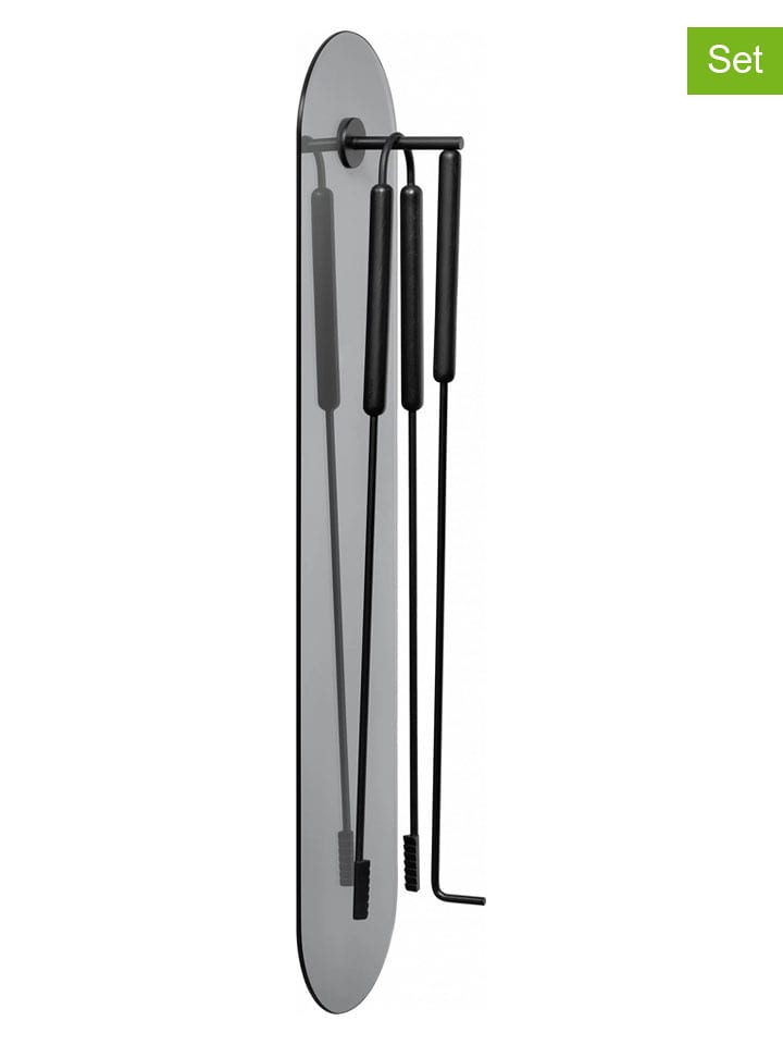 Blomus 3-częściowy zestaw kominkowy "Ashi" w kolorze czarnym rozmiar: onesize