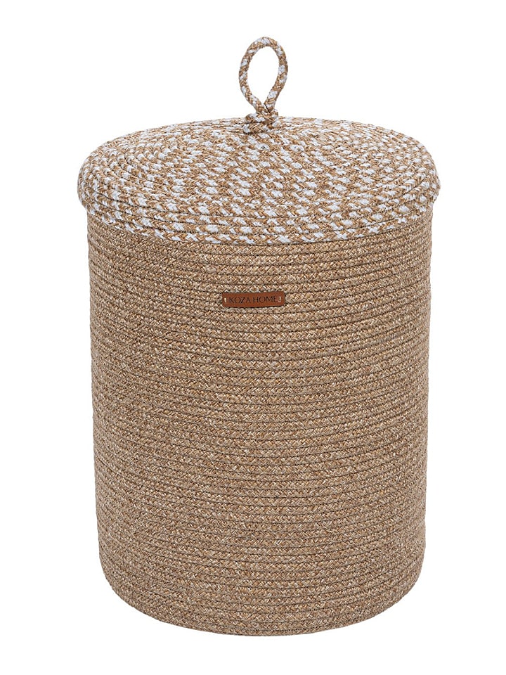 Scandinavia Concept Kosz w kolorze beżowym - wys. 50 x Ø 36 cm rozmiar: onesize