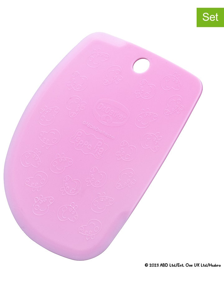 Dr. Oetker Skrobaczki (2 szt.) "Peppa" w kolorze jasnoróżowym do ciasta - dł. 21 cm rozmiar: onesize