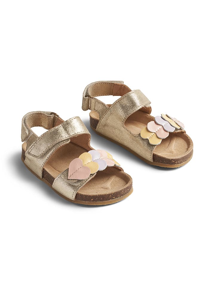 Wheat Skórzane sandały "Clara" w kolorze złotym rozmiar: 26