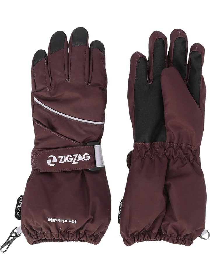 Zigzag Rękawiczki narciarskie "Kempston" w kolorze czerwonym rozmiar: 152/158