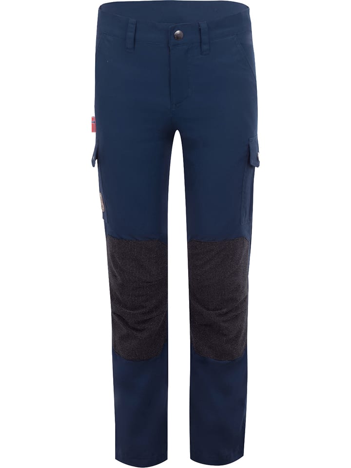 Trollkids Spodnie trekkingowe "Trollheimen" w kolorze granatowym rozmiar: 158