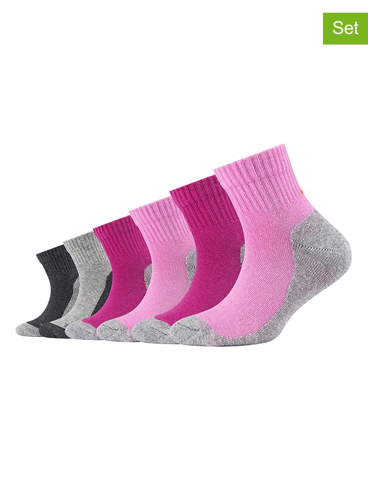 camano Skarpety (6 par) w kolorze różowo-szarym rozmiar: 39-42