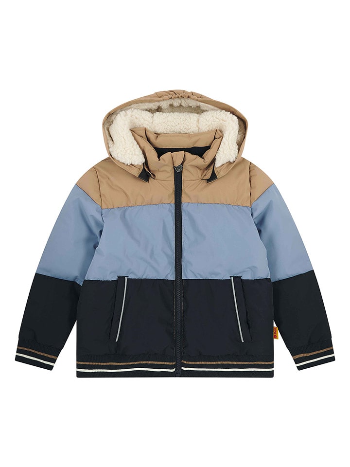 Steiff Kurtka funkcyjna w kolorze beżowo-błękitno-czarnym rozmiar: 98