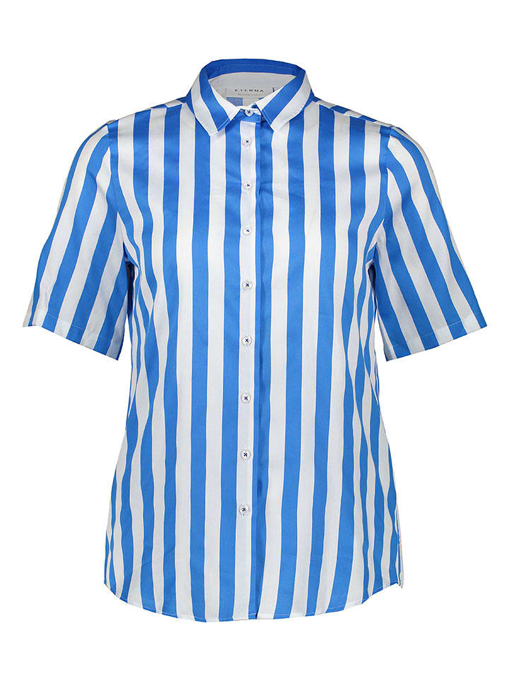 Eterna Koszula - Regular fit - w kolorze niebiesko-białym rozmiar: 46