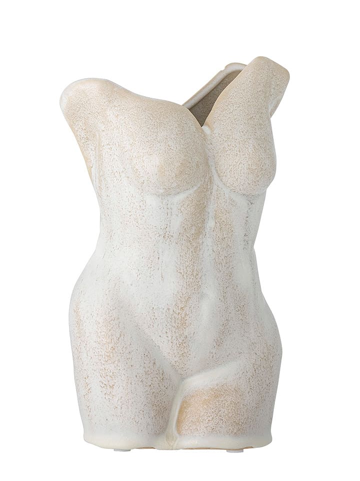 Bloomingville Wazon "Athena" w kolorze biało-kremowym - wys. 23 x Ø 14 cm rozmiar: onesize