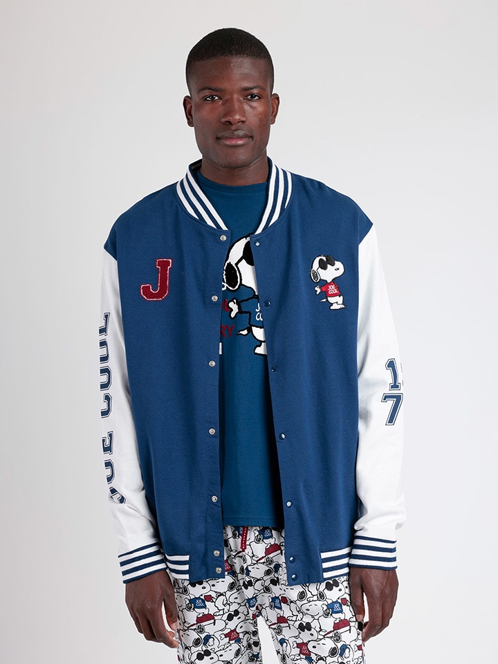 Peanuts Bluza w kolorze niebiesko-białym rozmiar: S