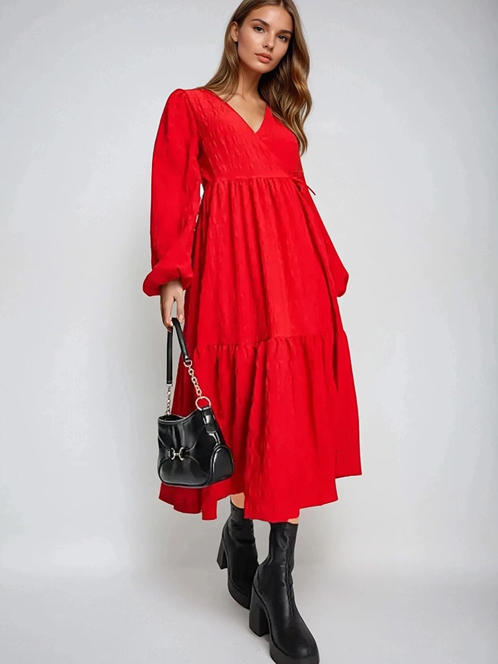 Monki Sukienka w kolorze czerwonym rozmiar: 40