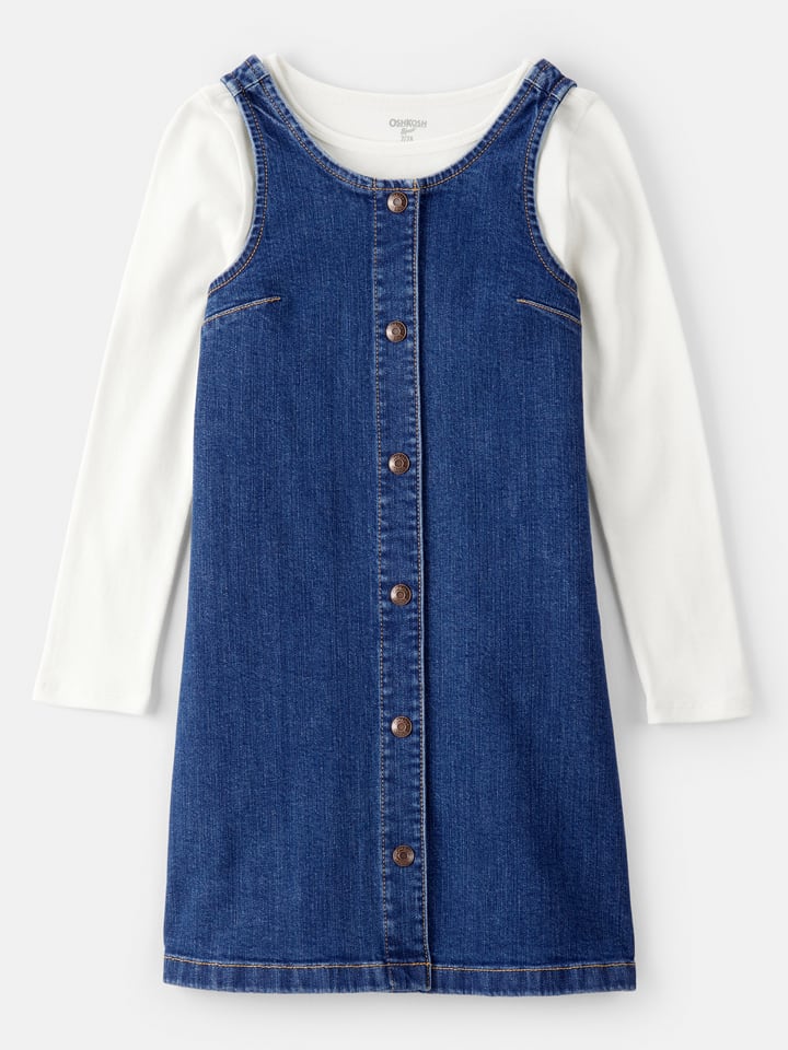 OshKosh Sukienka dżinsowa w kolorze biało-niebieskim rozmiar: 110