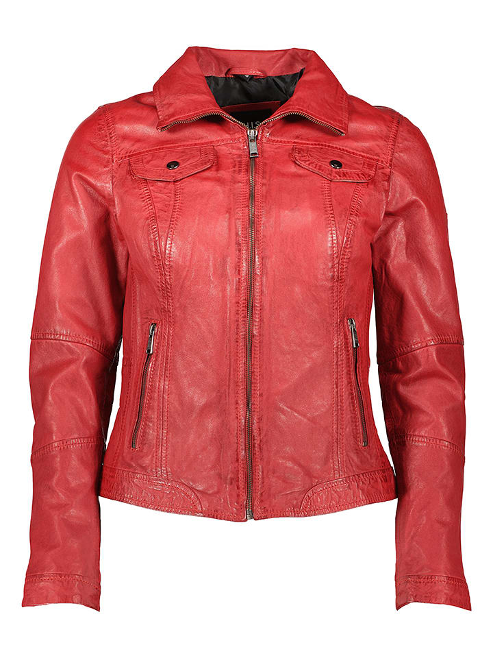 HIS Skórzana kurtka w kolorze czerwonym rozmiar: 44