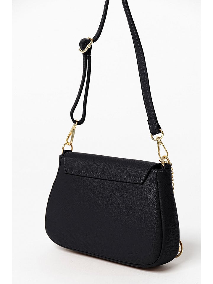 Mia Tomazzi Skórzana torebka "Evaristo" w kolorze czarnym - 23 x 16 x 6 cm rozmiar: onesize