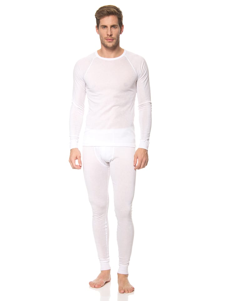 Maier Sports 2-częściowa bielizna narciarska "Adrian" w kolorze białym rozmiar: XXL