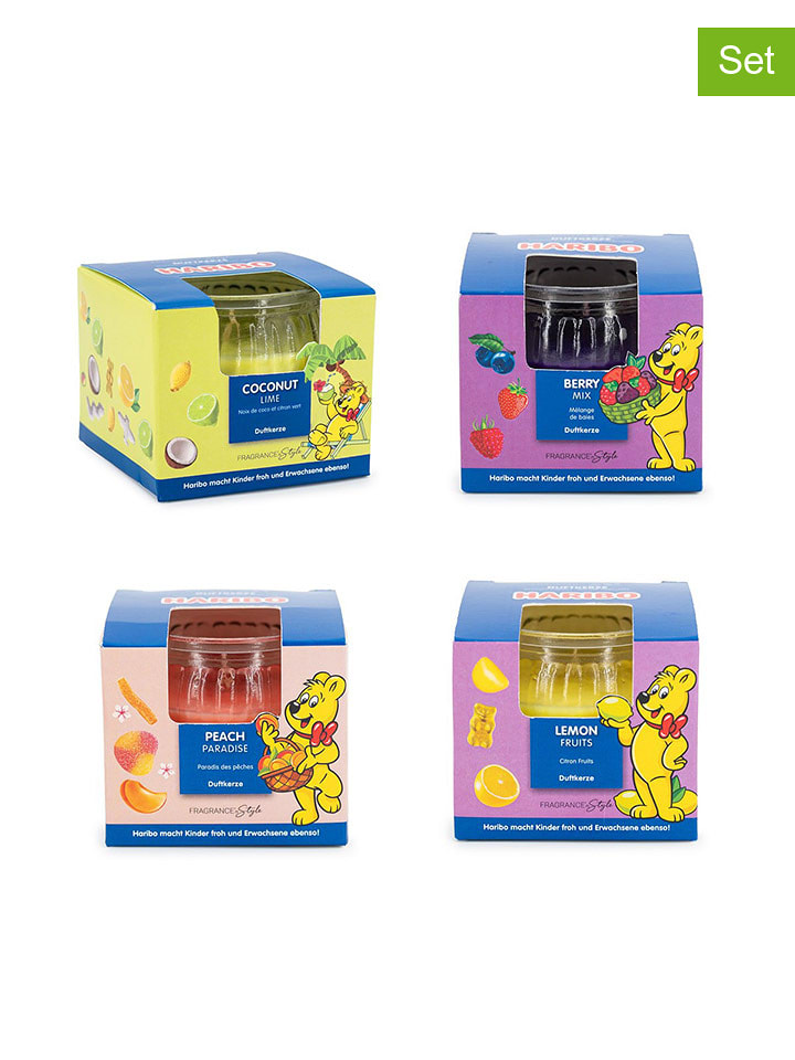 Haribo Świece zapachowe (4 szt.) "Haribo" - 4 x 85 g rozmiar: onesize