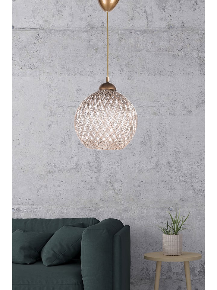 Opviq Lampa wisząca w kolorze beżowym - wys. 54 x Ø 22 cm rozmiar: onesize