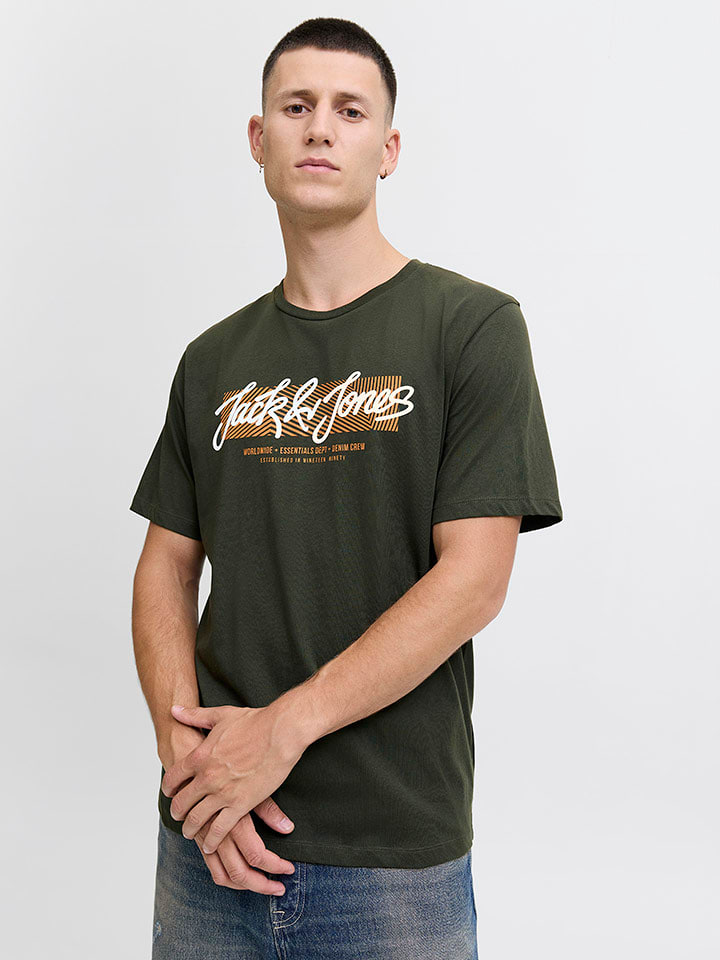 Jack & Jones Koszulka "Urban" w kolorze khaki rozmiar: M