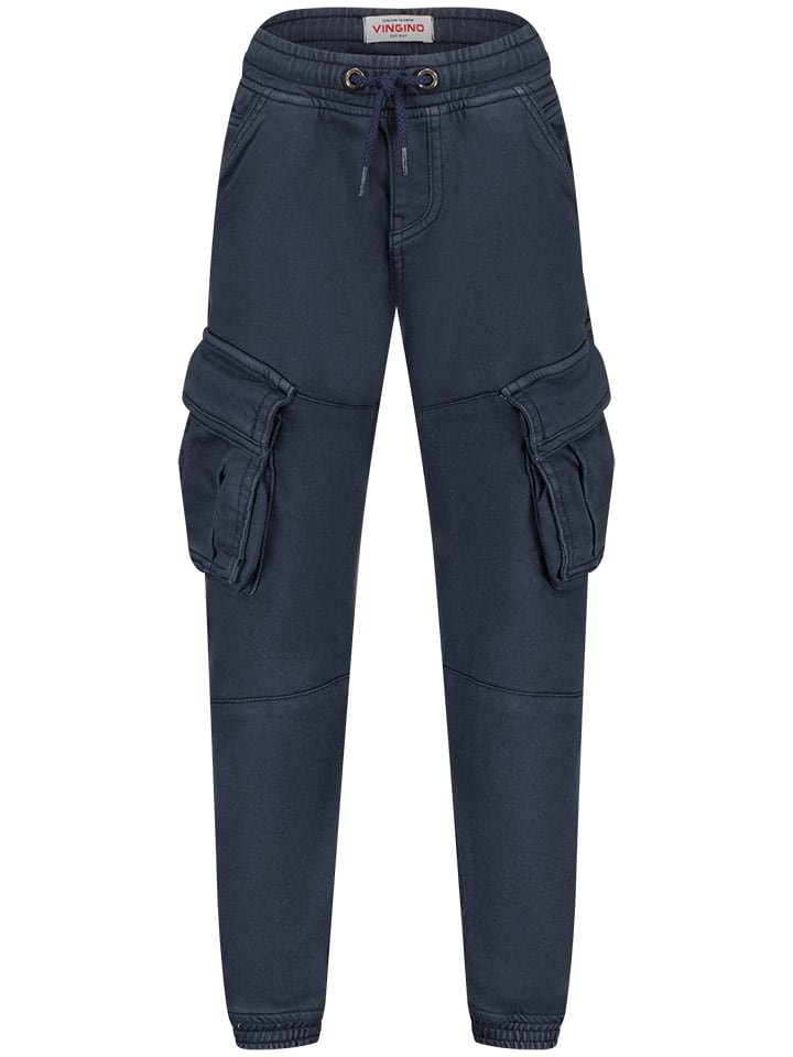 Vingino Bojówki - Regular fit - w kolorze granatowym rozmiar: 128