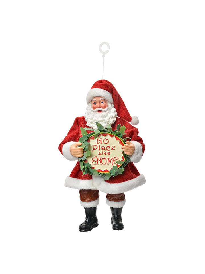 Clayre & Eef Zawieszka dekoracyjna w kolorze czerwonym - wys. 17 cm rozmiar: onesize