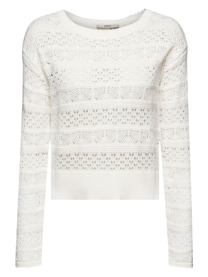 ESPRIT Sweter w kolorze kremowo-czerwonym rozmiar: XL