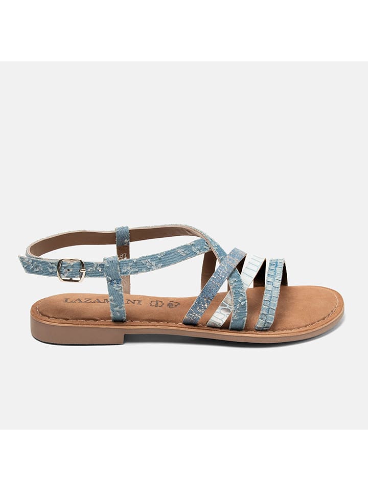 Lazamani Skórzane sandały w kolorze niebieskim rozmiar: 41