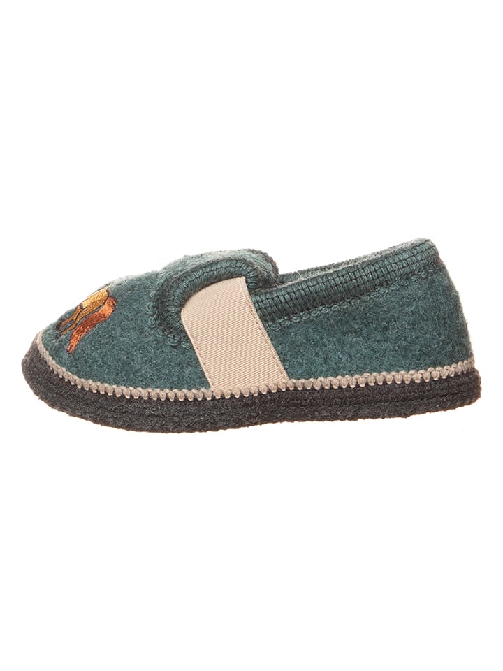 lamino Kapcie "Horse" w kolorze zielonym rozmiar: 21