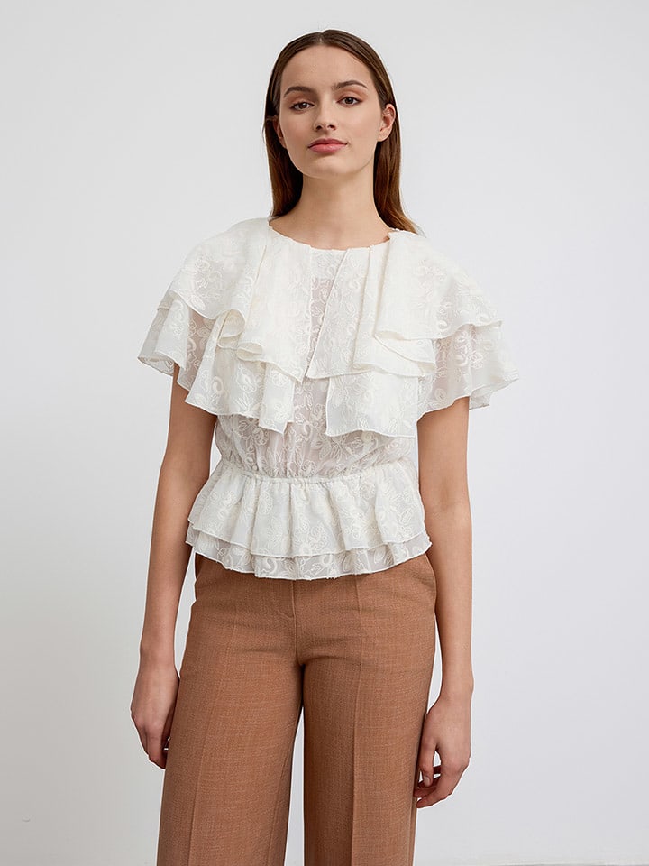 BGN Bluzka w kolorze kremowym rozmiar: 40