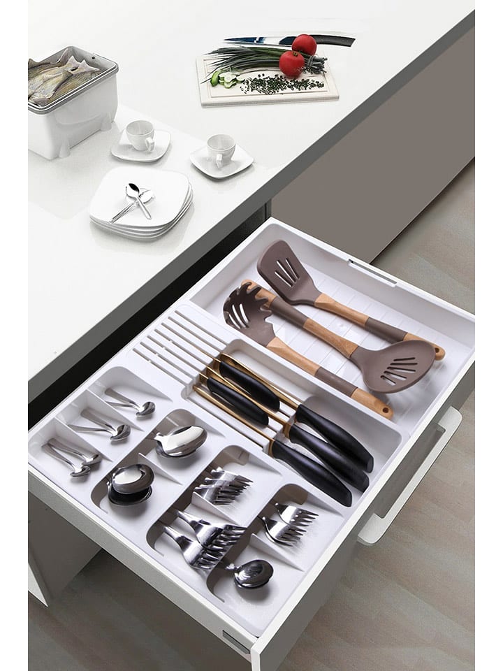 Violeta Home Organizer w kolorze białym na sztućce - dł. 50 cm rozmiar: onesize