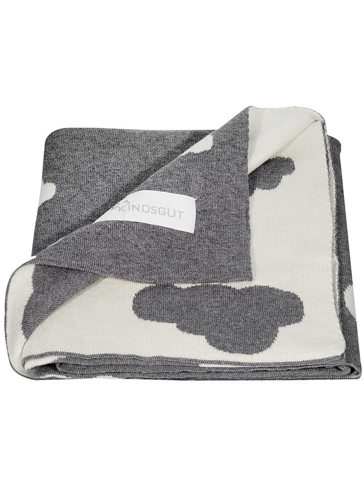 Kindsgut Koc "Coluds" w kolorze biało-szarym - 100 x 80 cm rozmiar: onesize