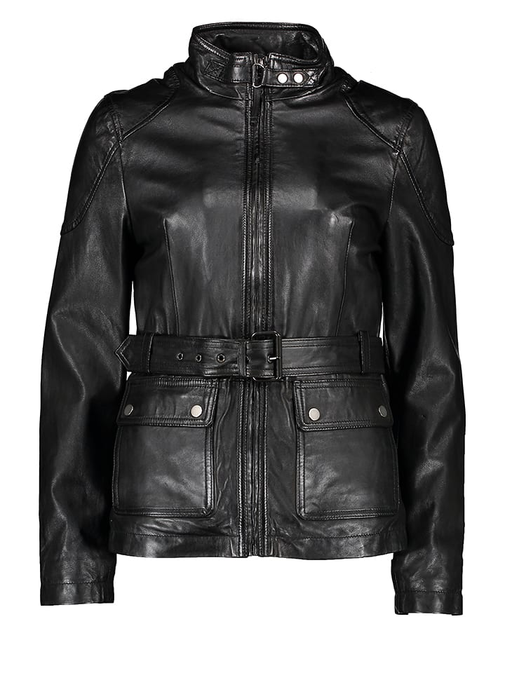 7eleven Skórzana kurtka "Kati" w kolorze czarnym rozmiar: 36