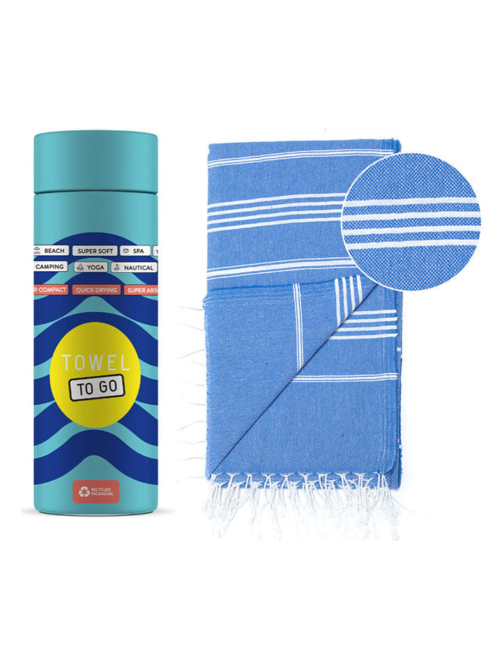 Samimi Chusta hammam w kolorze niebieskim - 180 x 100 cm rozmiar: onesize