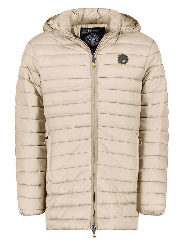 Geographical Norway Płaszcz pikowany "Amigomap" w kolorze beżowym rozmiar: M