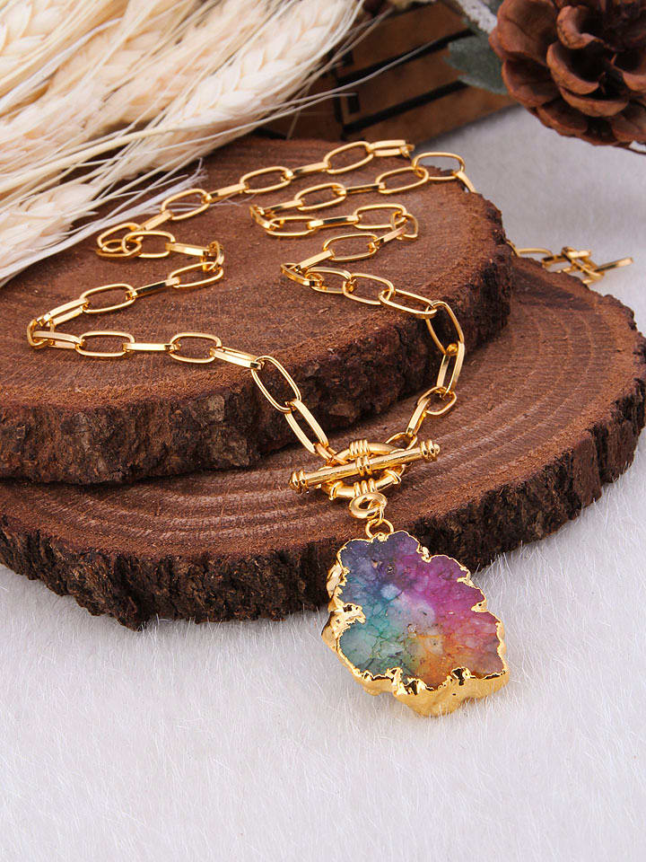 Pierres delicates Pozłacany naszyjnik z zawieszką - dł. 50 cm rozmiar: onesize