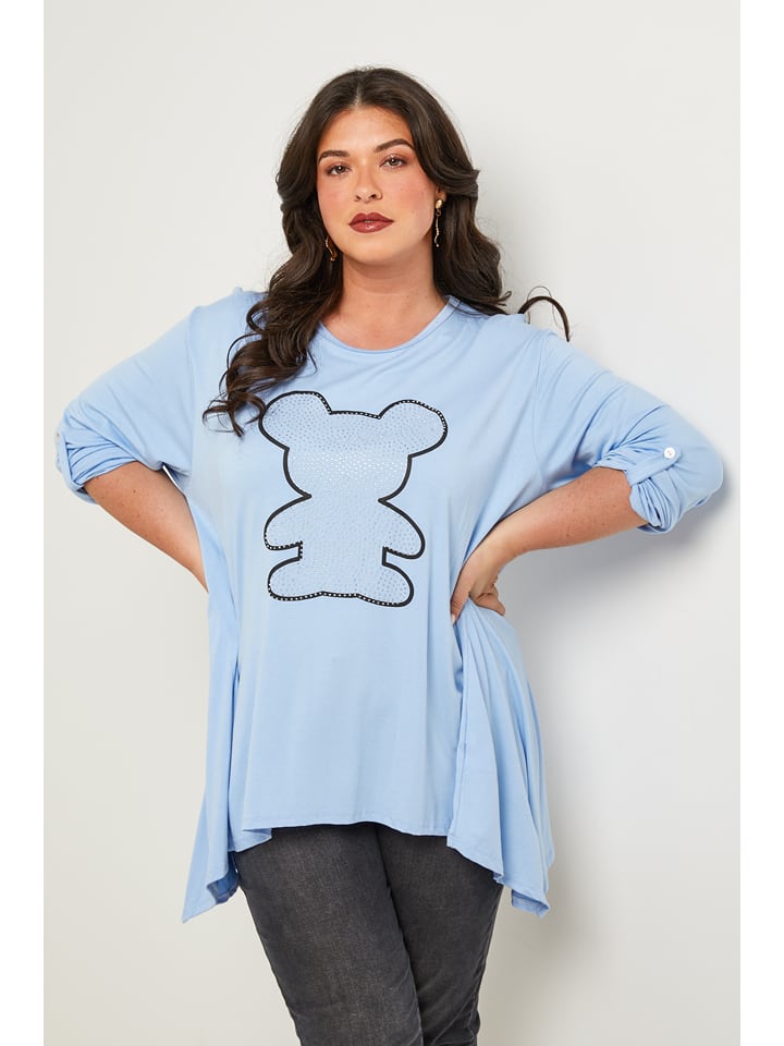 Curvy Lady Bluzka w kolorze błękitnym rozmiar: 48/50