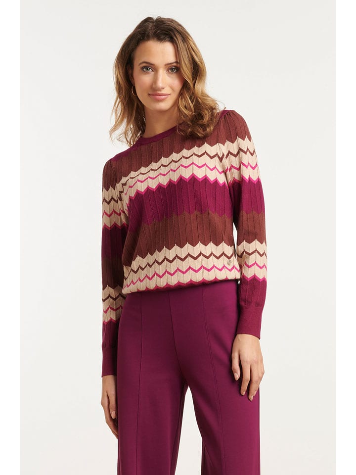 Smashed Lemon Sweter w kolorze bordowym rozmiar: 3XL