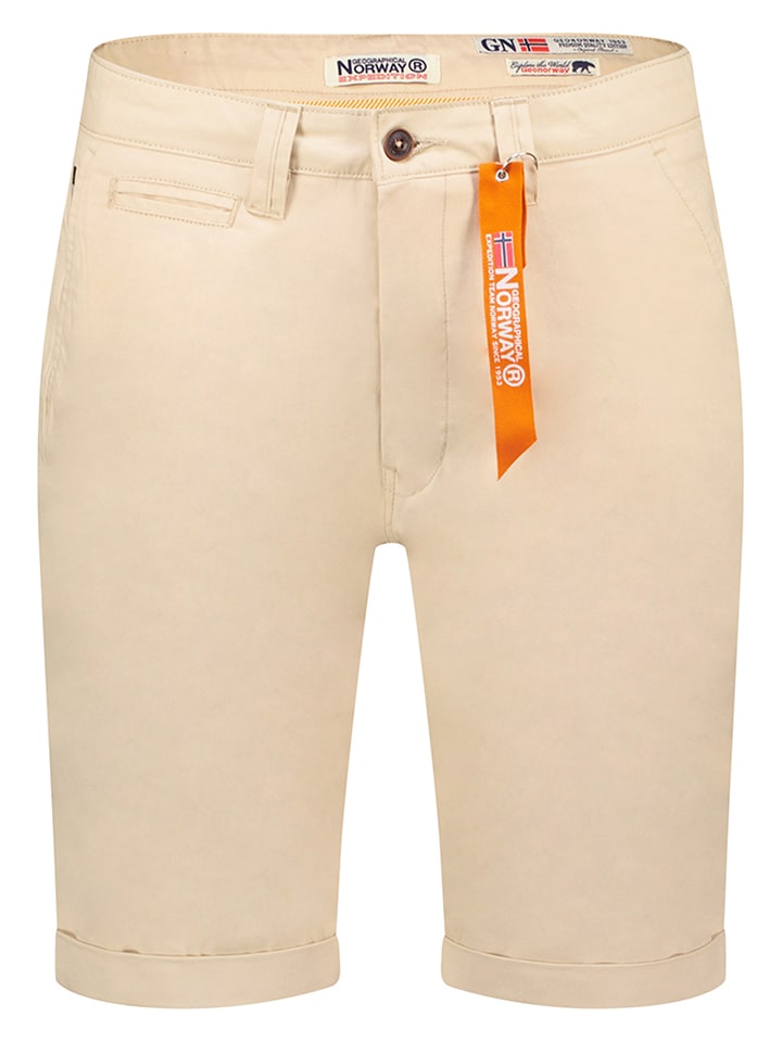 Geographical Norway Bermudy "Panilo" w kolorze kremowym rozmiar: M