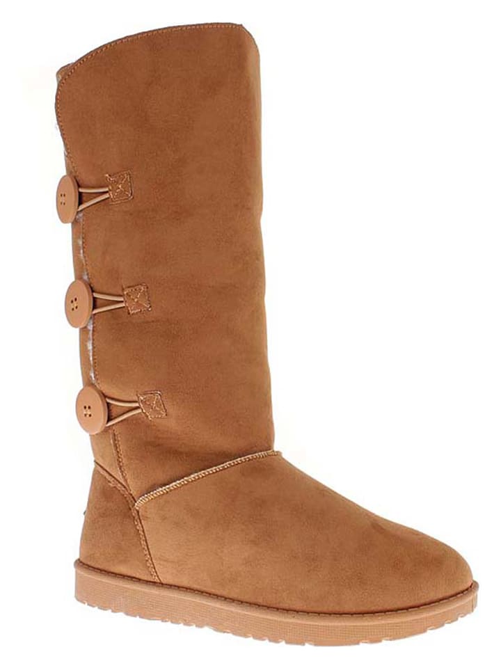 ISLAND BOOT Kozaki zimowe "Flora" w kolorze jasnobrązowym rozmiar: 40