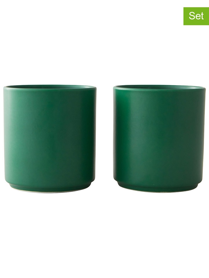 Design Letters Kubki (2 szt.) "The Mute Collection" w kolorze zielonym - 250 ml rozmiar: onesize