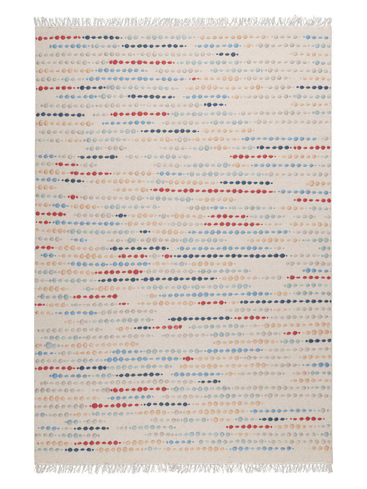 Wecon Home Wełniany dywan "Maddie" w kolorze kremowym ze wzorem rozmiar: 140x200 cm