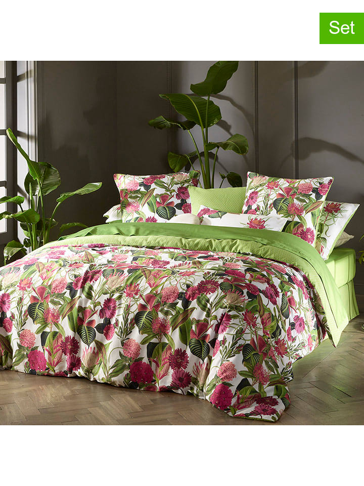 CXL by Christian Lacroix Satynowe poszewki (2 szt.) w kolorze zielonym ze wzorem na poduszkę rozmiar: 50x70 cm