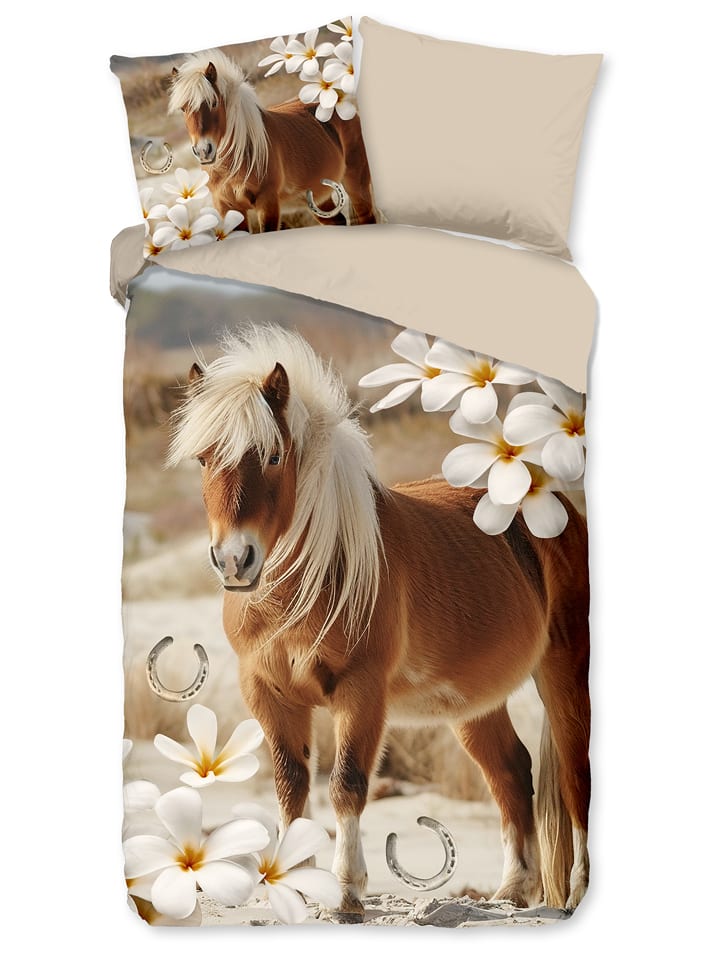 Pure Komplet pościeli w kolorze brązowo-beżowym z mikrofibry rozmiar: 140x220 cm