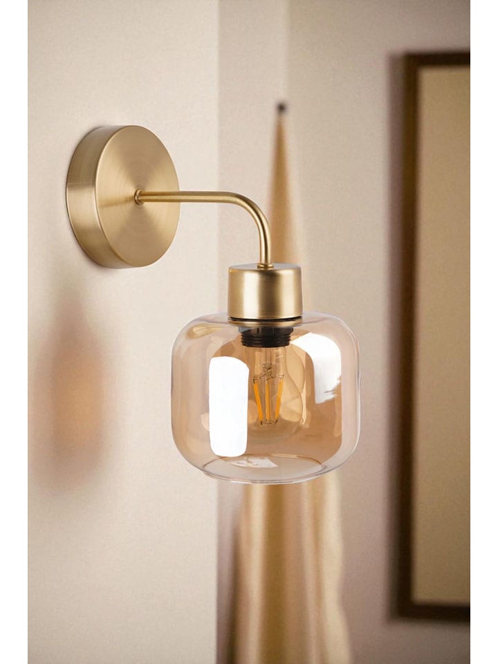 Opviq Lampa ścienna w kolorze złotym - wys. 28 x Ø 15 cm rozmiar: onesize