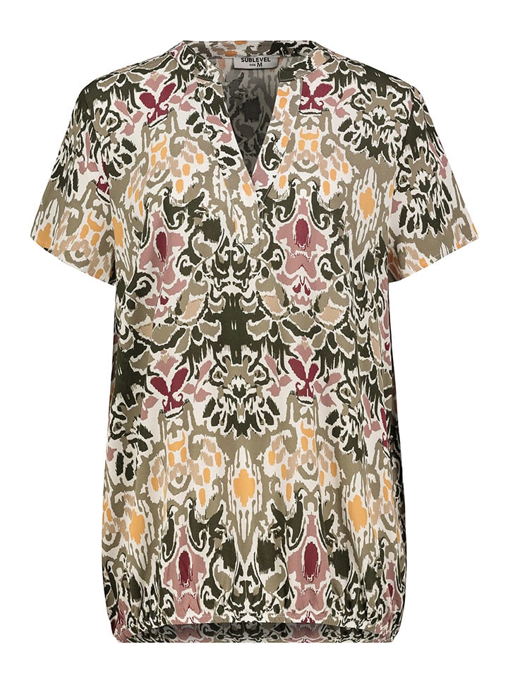 Sublevel Bluzka w kolorze oliwkowo-szaroróżowym rozmiar: S