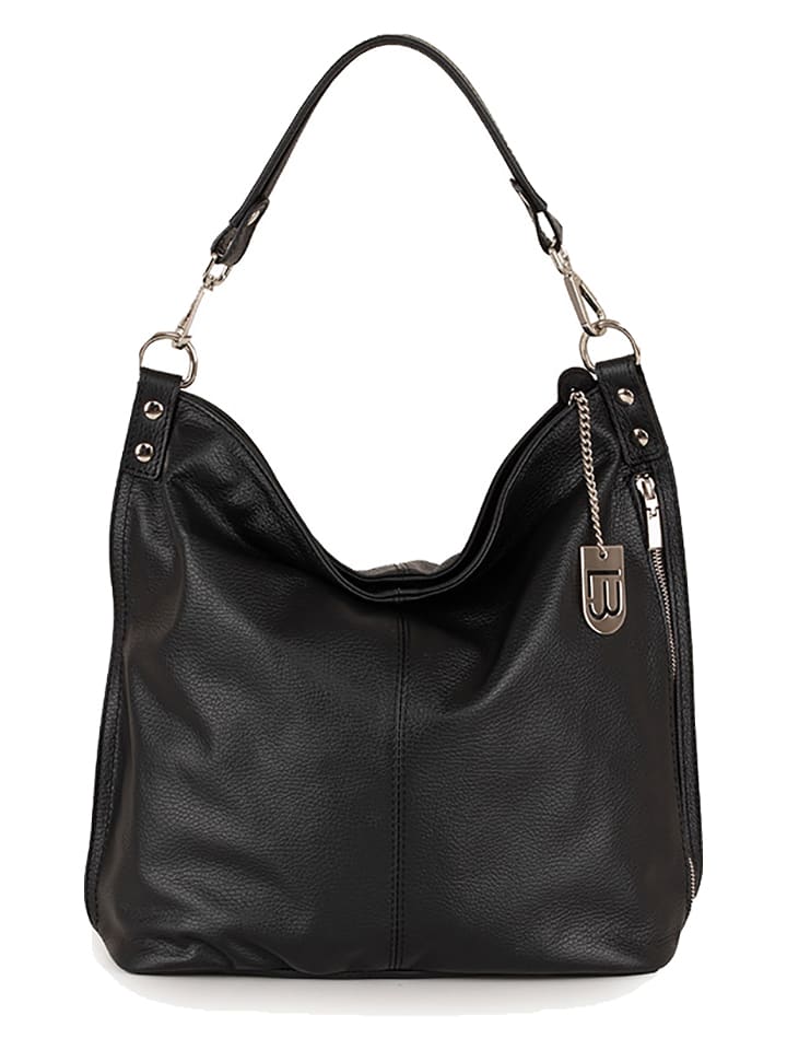 Lucca Baldi Skórzana torebka "Bolzano" w kolorze czarnym - 45 x 40 x 15 cm rozmiar: onesize