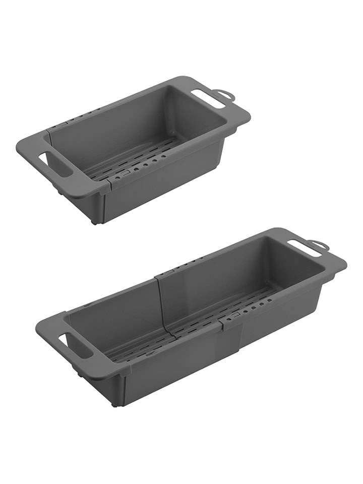 metaltex Koszyk w kolorze szarym do zlewu - dł. 35 cm rozmiar: onesize