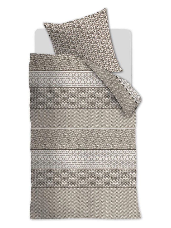 Rivièra Maison Komplet pościeli "Marley" w kolorze beżowym rozmiar: 135x200 cm