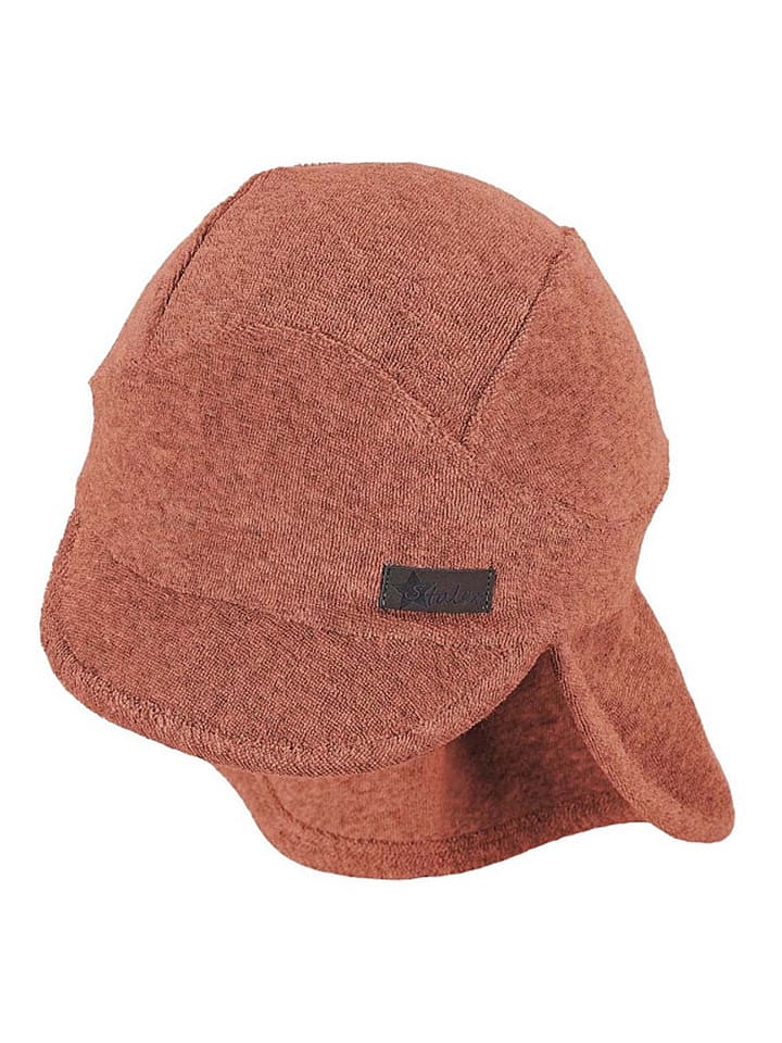 Sterntaler Czapka w kolorze pomarańczowym z osłoną karku rozmiar: 47 cm