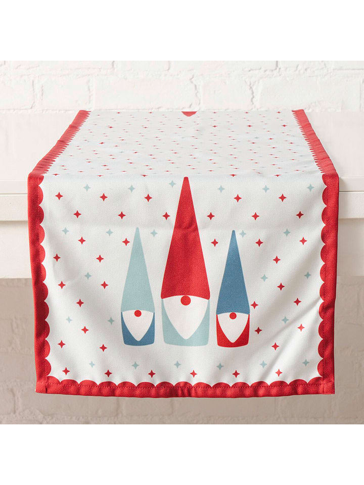 Boltze Bieżnik "Remsy" w kolorze biało-czerwono-miętowym - 140 x 40 cm rozmiar: onesize